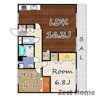 レオロイヤル塚口駅前【3階】の間取り