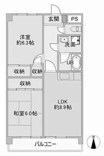 ロイヤルヒルズ山代壱番館【1階】の間取り