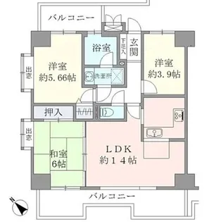 サンリヴァ隅田【8階】の間取り