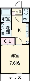 シャトーリ幸田【2階】の間取り