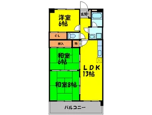 クレストG34【5階】の間取り