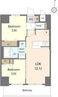 S-RESIDENCE高岳ardent(アーデント)【13階】の間取り