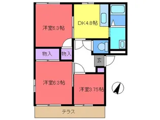 シードビレッヂA【2階】の間取り