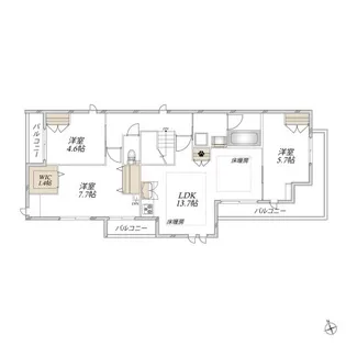 Parker s大山【3階】の間取り
