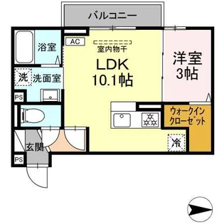 サンフィットB棟【3階】の間取り