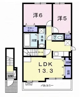 ベル リアン Aの間取り