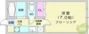 ホワイトキャッスル一本杉3【1階】の間取り