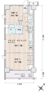 エスティメゾン豊洲レジデンスE【1階】の間取り