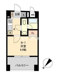 COMODO水天宮レジデンス【6階】の間取り