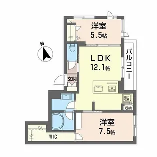 オーキッド【1階】の間取り