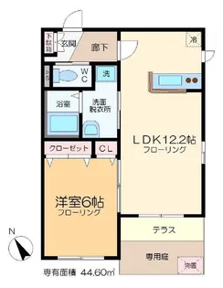 エクレールC棟【1階】の間取り