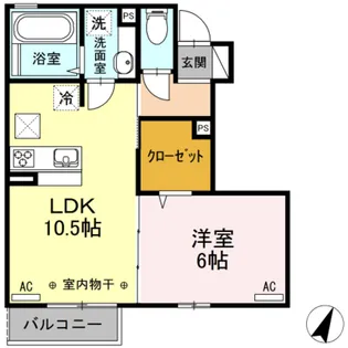 グーフォカステッロ【1階】の間取り