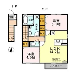 コデアスIM B棟【2階】の間取り