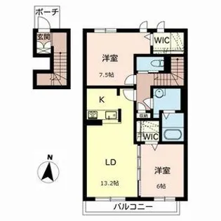 テネラメンテB【2階】の間取り
