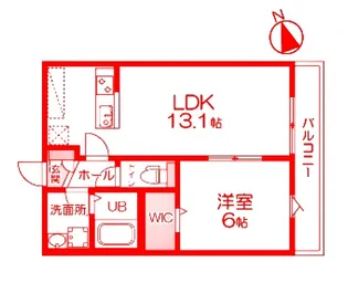ルフレ本牧【3階】の間取り