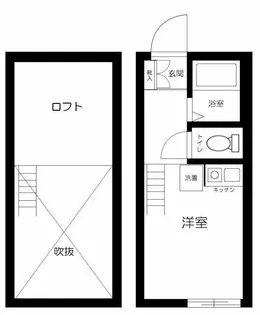 パークヒルズ白楽【1階】の間取り