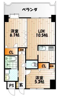 アルゴヴィラージュ八幡駅前【13階】の間取り