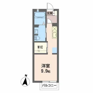 シャンブルAK B【1階】の間取り