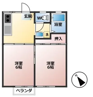 パナハイツ富士【2階】の間取り