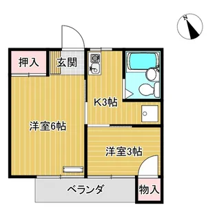 室町マンション【2階】の間取り
