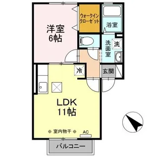 ゼフィール愛宕【1階】の間取り