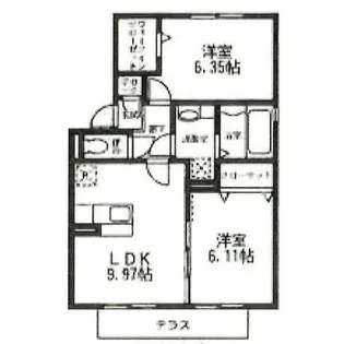 サン アベニール【1階】の間取り