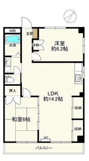 グリーンパーク桂台 A棟(敷地ゆったり、風通しのよい暮らし)【2階】の間取り