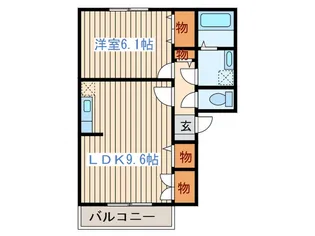プルミエール市名坂【2階】の間取り
