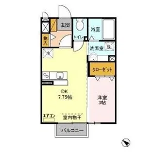 セジュール水彩【2階】の間取り
