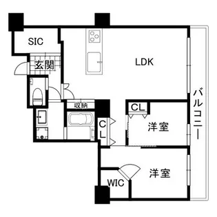 西戸山タワーホウムズ ノースタワー【15階】の間取り