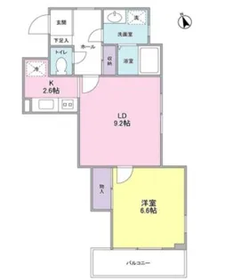 ヒルズ三栄町【2階】の間取り