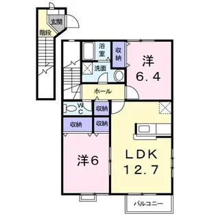 ウィン・ビレッジ A【2階】の間取り