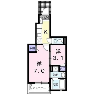 アンファンス ル・レーヴ【1階】の間取り