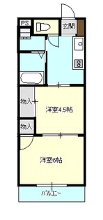 サンライトハウス永原A【2階】の間取り