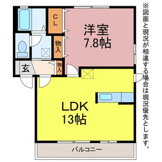 リバーサイド せきれい館【1階】の間取り
