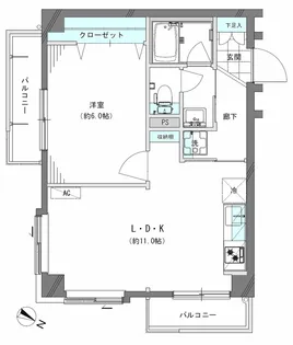 エストレーヴ板橋大山パークフロント【4階】の間取り