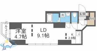 札幌中央レジデンス【13階】の間取り