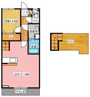ジェニファー33【2階】の間取り