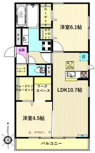 ボン.ヴィーヴル【1階】の間取り
