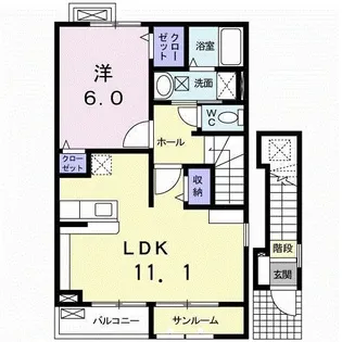 ドレッセ I【2階】の間取り