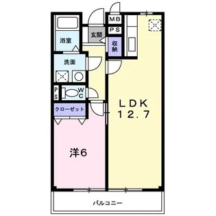 ガ-デンパレスII【1階】の間取り