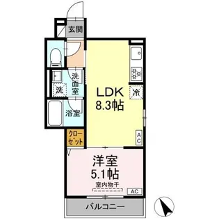 セレスティア関原II【2階】の間取り