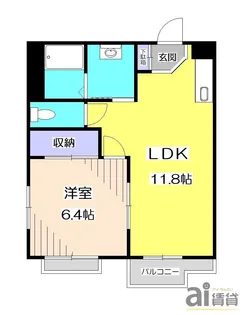 パレス翼【2階】の間取り
