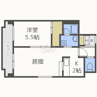 パースコート【4階】の間取り