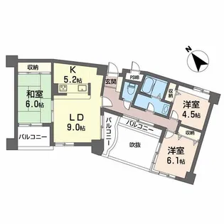 コーラルタウン元宇品公園【5階】の間取り