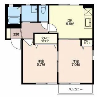 グラディエントB【1階】の間取り