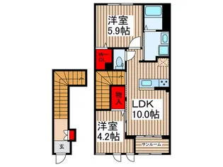 Denen【2階】の間取り