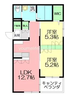湘南東八幡レジデンスイースト【2階】の間取り