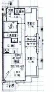 GENOVIA梅島【4階】の間取り