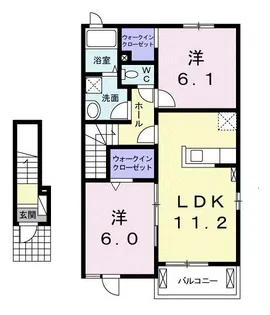 ウィスティリアI【2階】の間取り